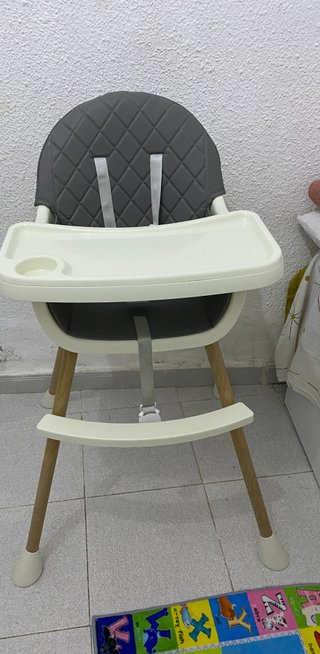 Trona ALMAR Baby Gris 2 en 1 Evolutiva