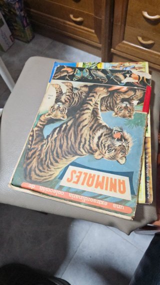 Lote de 3 álbumes de cromos antiguos, 2 completos
