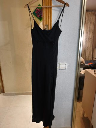 Vestido fiesta Zara negro talla M