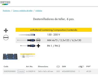 Juego destornilladores Heytec nuevos