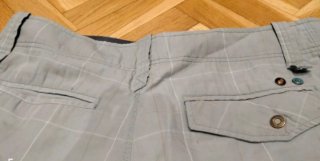 Pantalón corto FOX gris a cuadros