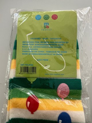 Calcetines de dedos con payaso y globos