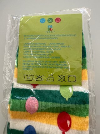 Calcetines de dedos con payaso y globos