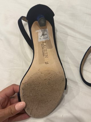 Zapatos de tacón Ralph Lauren terciopelo azul