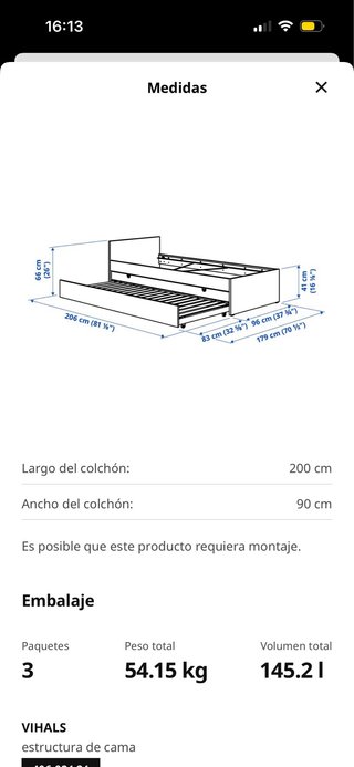 Cama nido en tono madera