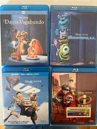 Lote 4 Películas Blu-ray Disney Pixar