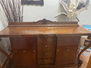 Cama completa de madera y mueble salón