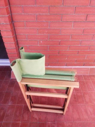 Silla plegable madera y tela