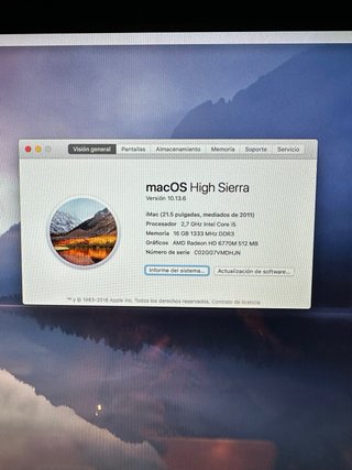Apple iMac 12,1 Intel Core i5