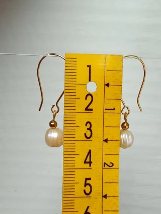 Pendientes Perlas Barrocas Rosas-Melocotón
