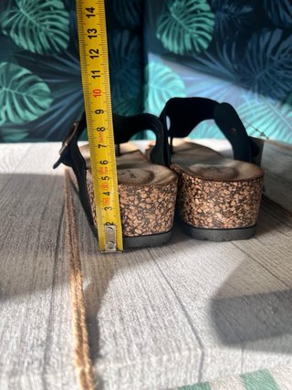 Sandalias cuña negras talla 37