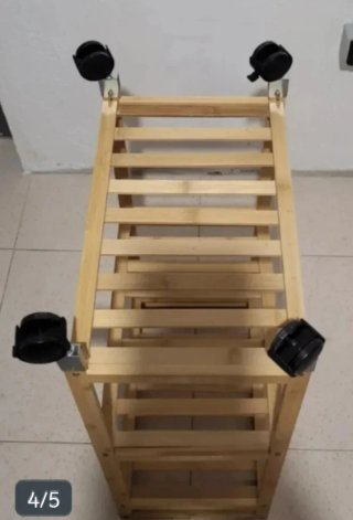 Estante Verdulero Bambú con Ruedas