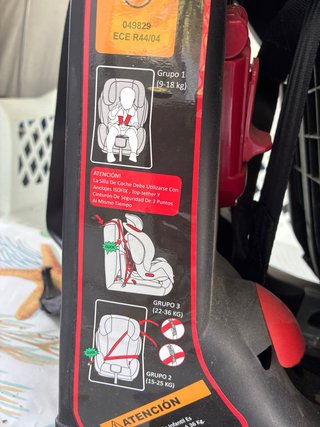 Silla coche Isofix Grupo 1-2-3 Negra