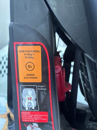 Silla coche Isofix Grupo 1-2-3 Negra