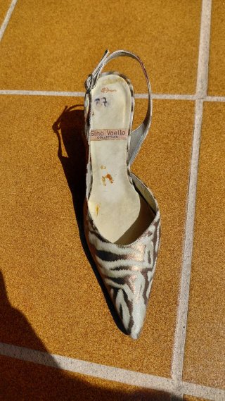 Zapatos de aguja Gino Vaello dorados y plateados
