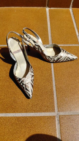 Zapatos de aguja Gino Vaello dorados y plateados