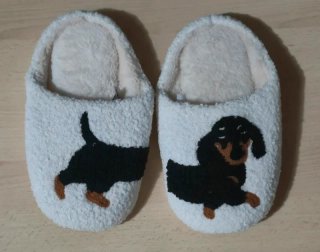 Pantofole Ciabatte Donna Bassotto Cane Peluche