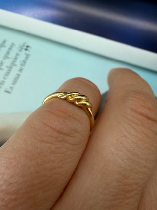 Anillo Oro 18K Trenzado