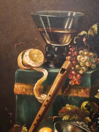 Dipinto Olio Su Tela Natura Morta