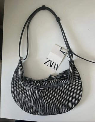 Bolso de fiesta plateado y negro