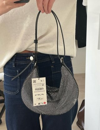Bolso de fiesta plateado y negro