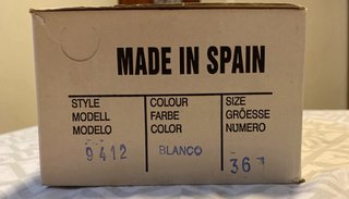 Sandalias Blancas de Piel Talla 36.