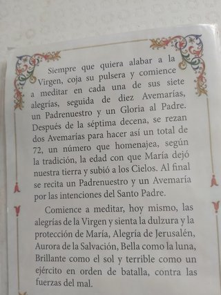 Pulsera Siete Alegrías de María.nueva