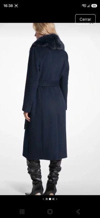 Abrigo Michael Kors Lana azul marino