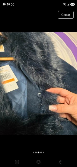 Abrigo Michael Kors Lana azul marino