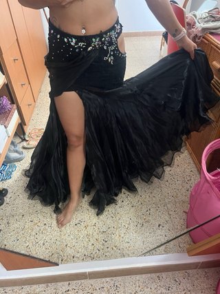 Traje Danza del Vientre Negro Adornado