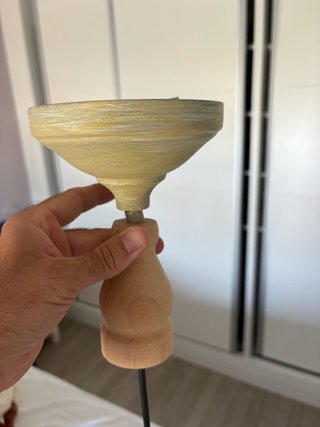 Lámpara de bambú estilo boho