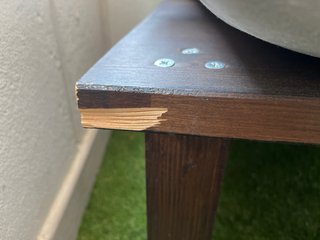 Banco Terraza Madera , cojín impermeable