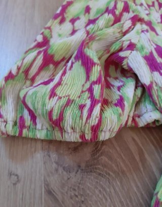 Vestido Verano Mango Verde y Rosa