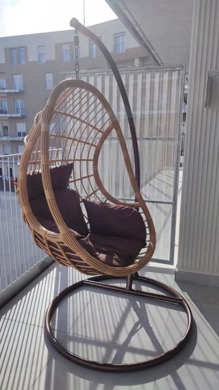 Sillón Colgante Ratán y Metal