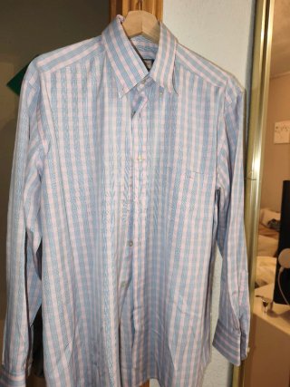 Camisa Rayas Morada Hombre