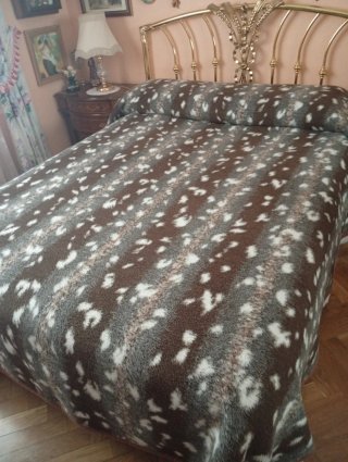 Manta Cama Matrimonio Imitación Piel