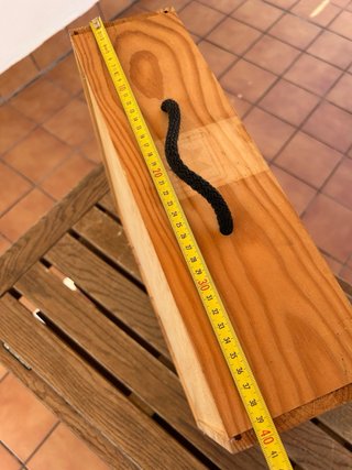Caja de madera con tapa para restaurar