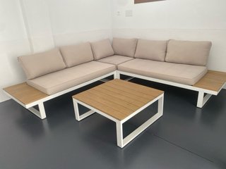 Conjunto de jardín: sofá esquinero y mesa