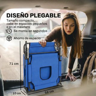 Tumbona Plegable Playa Respaldo Regulable