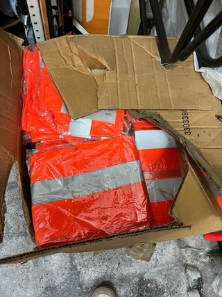 200 Chalecos Reflectantes Naranja Nuevos