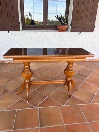Mesa extensible vintage de madera