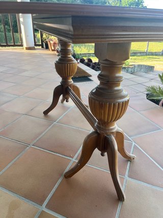 Mesa extensible vintage de madera