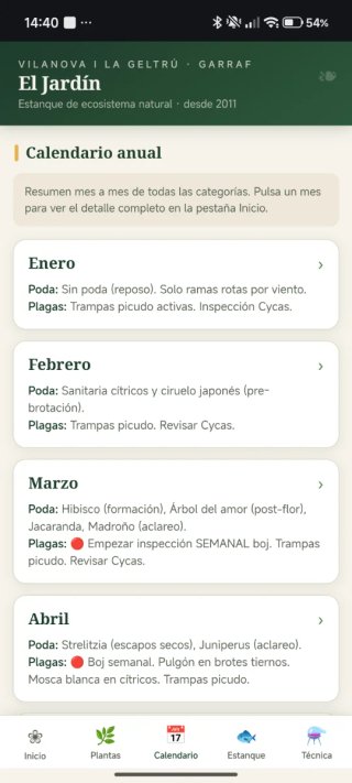 Organiza tus tareas para el jardín y estanque