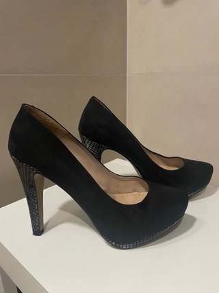 Zapatos negros tacón plataforma