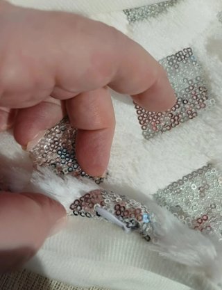2 Cuscini Arredo Paillettes Argento