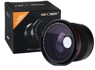 Objetivo K&F Concept 0.35x Full HD Ojo de Pez