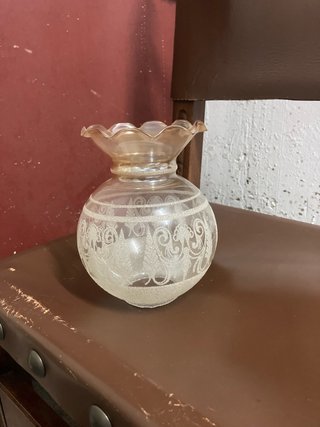 Tulipa cristal lámpara dorada