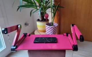 Mesa Portátil Refrigerante Ajustable Fucsia