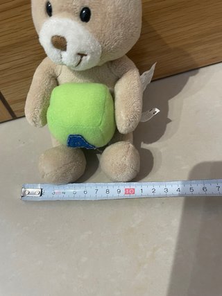 Peluche oso con cubo verde