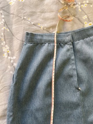 Falda efecto tejano azul